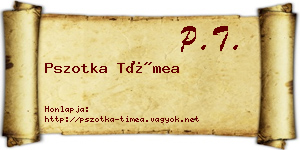 Pszotka Tímea névjegykártya